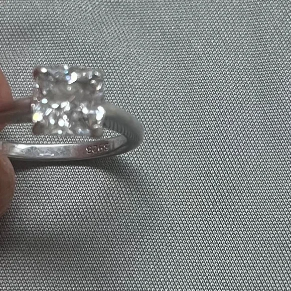 Simulated diamond 925 silver ring - Picture 5 of 7